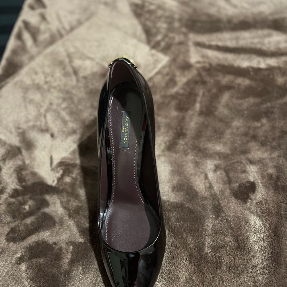 Louis Vuitton shoe heels black size 39 1/2 band new Authentic - Picture 5 of 5